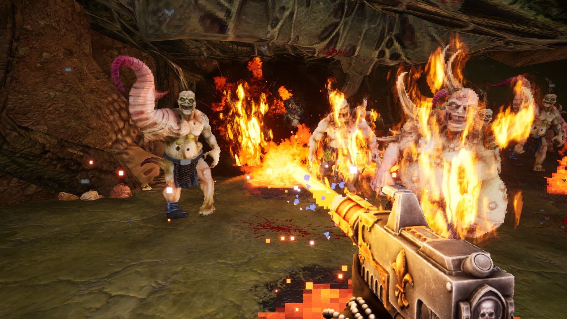 Inimigos em chamas em Warhammer 40,000: Boltgun 2, lançado em 14 de outubro.