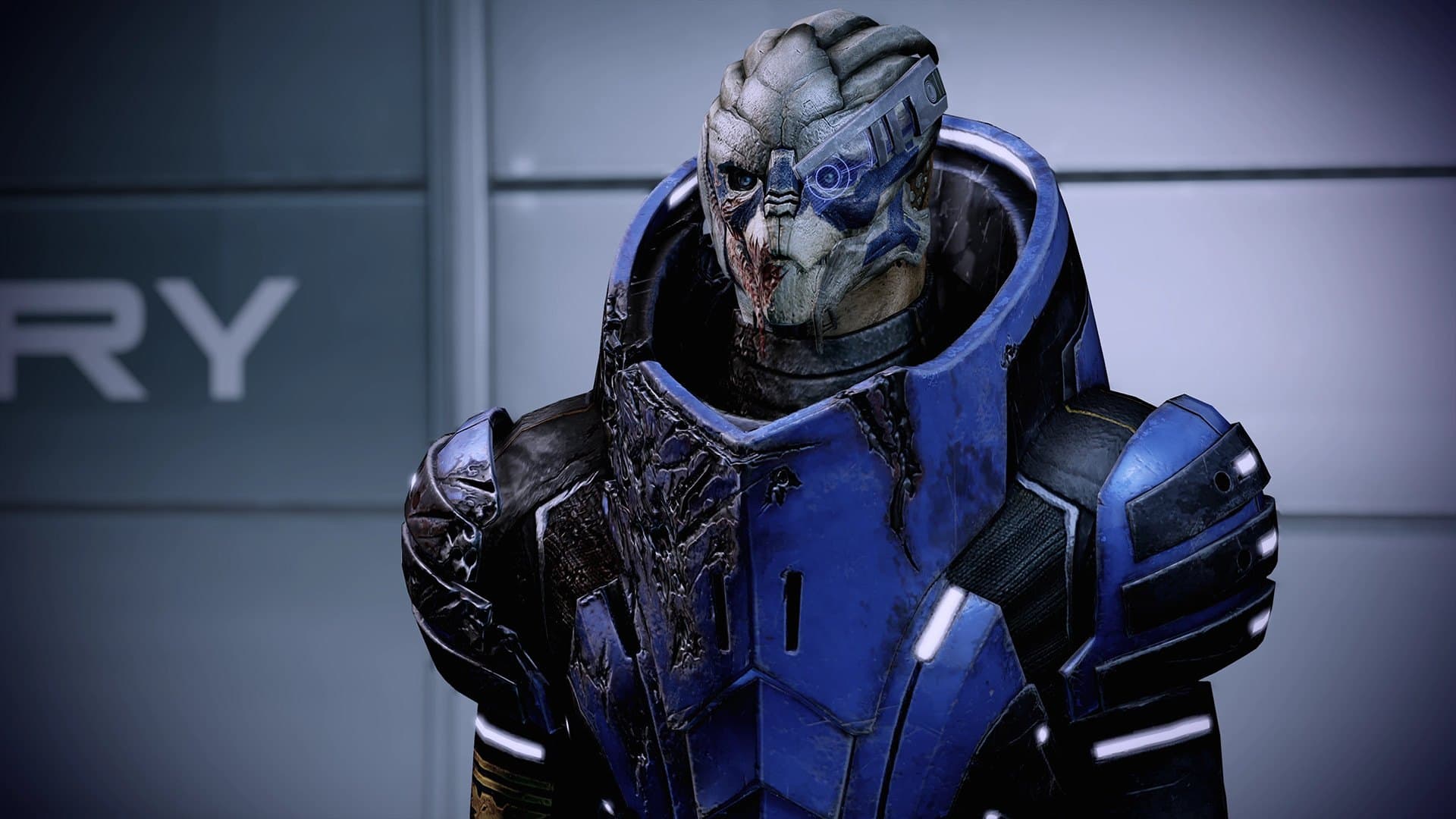 Garrus, um dos companheiros mais queridos de Mass Effect. Mass Effect Legendary Edition.