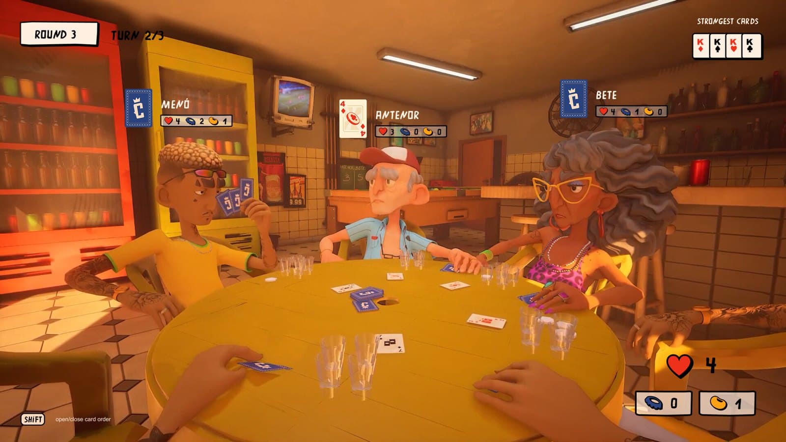 Partida de truco no boteco de Capote.