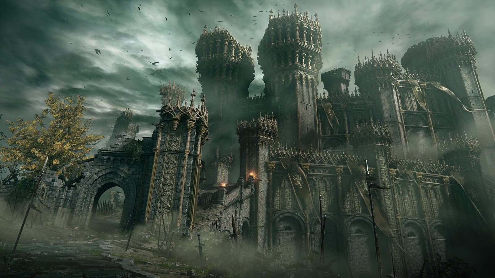 O Castelo Stormveil, uma das áreas mais conhecidas de Elden Ring.
