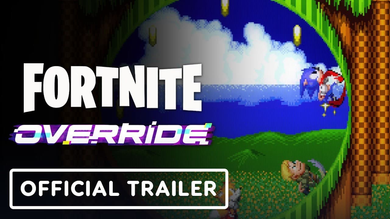 Fortnite Override: o passe de batalha traz Sonic e Tetris, e a temporada inteira virou um museu dos videogames