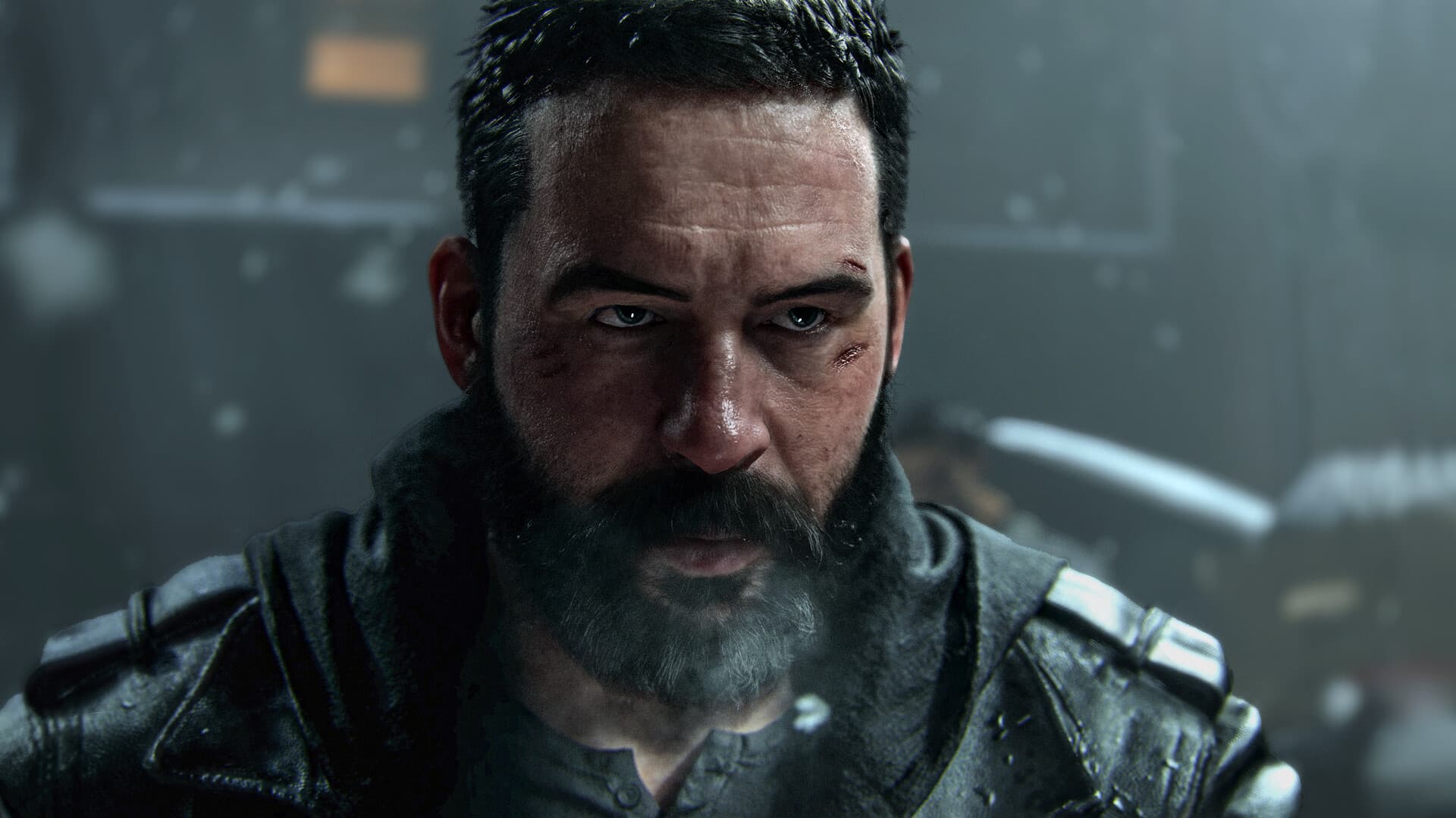 Capitão Price de barba e uniforme molhado em cena de Call of Duty: Modern Warfare 4
