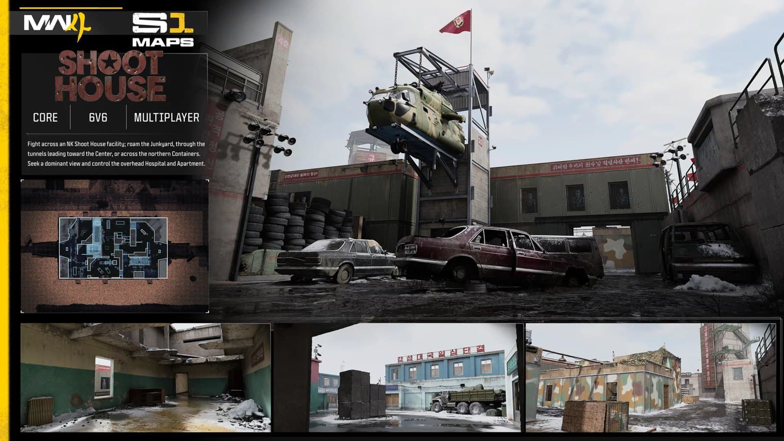 Shoot House volta reimaginado na Coreia do Norte, na Temporada 1 de Modern Warfare 4.