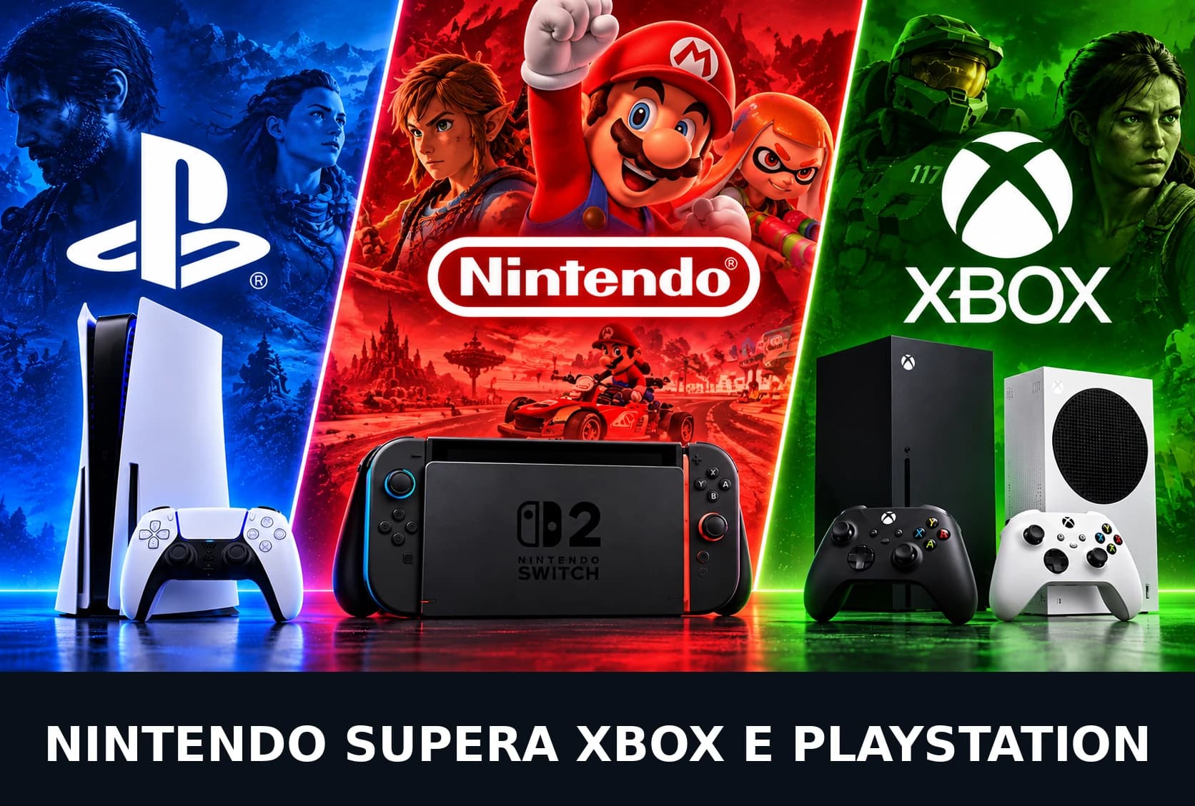 Nintendo supera PlayStation e Xbox na média de avaliações de 2026; veja todos os jogos