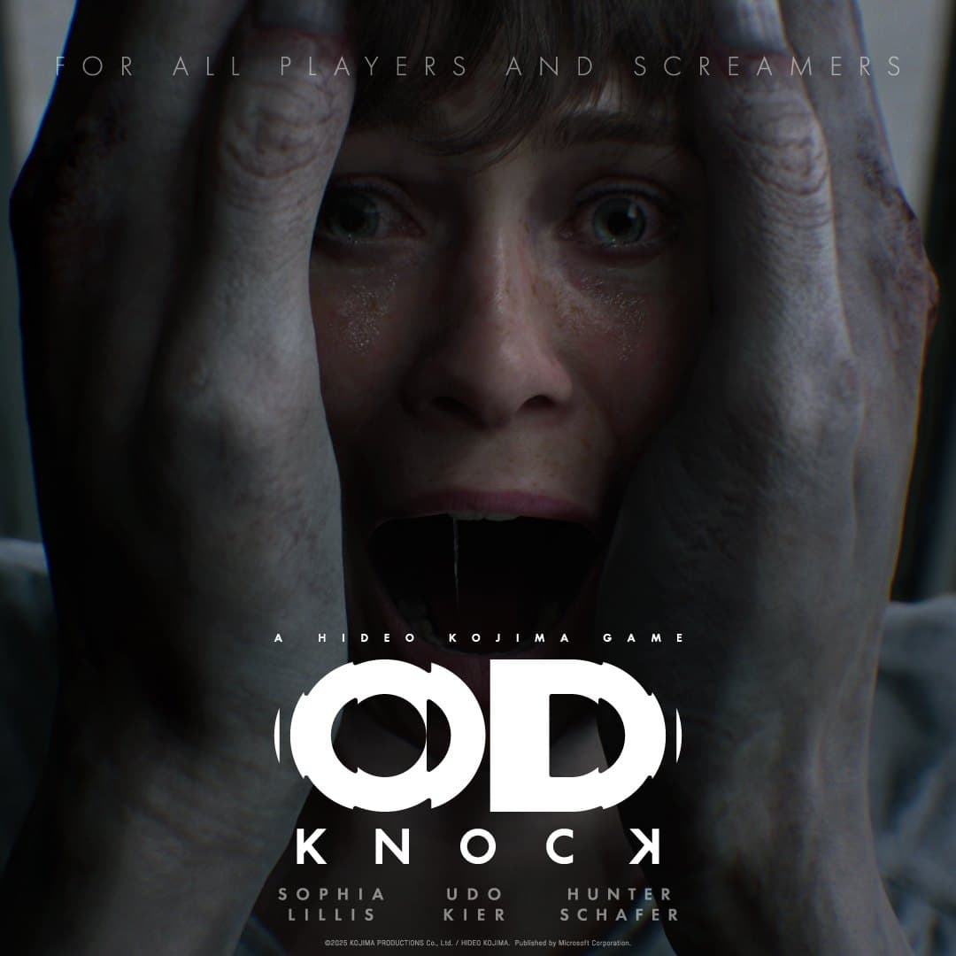 O pôster de OD - Knock, com o slogan "for all players and screamers", algo como "para todos os jogadores e os que gritam".