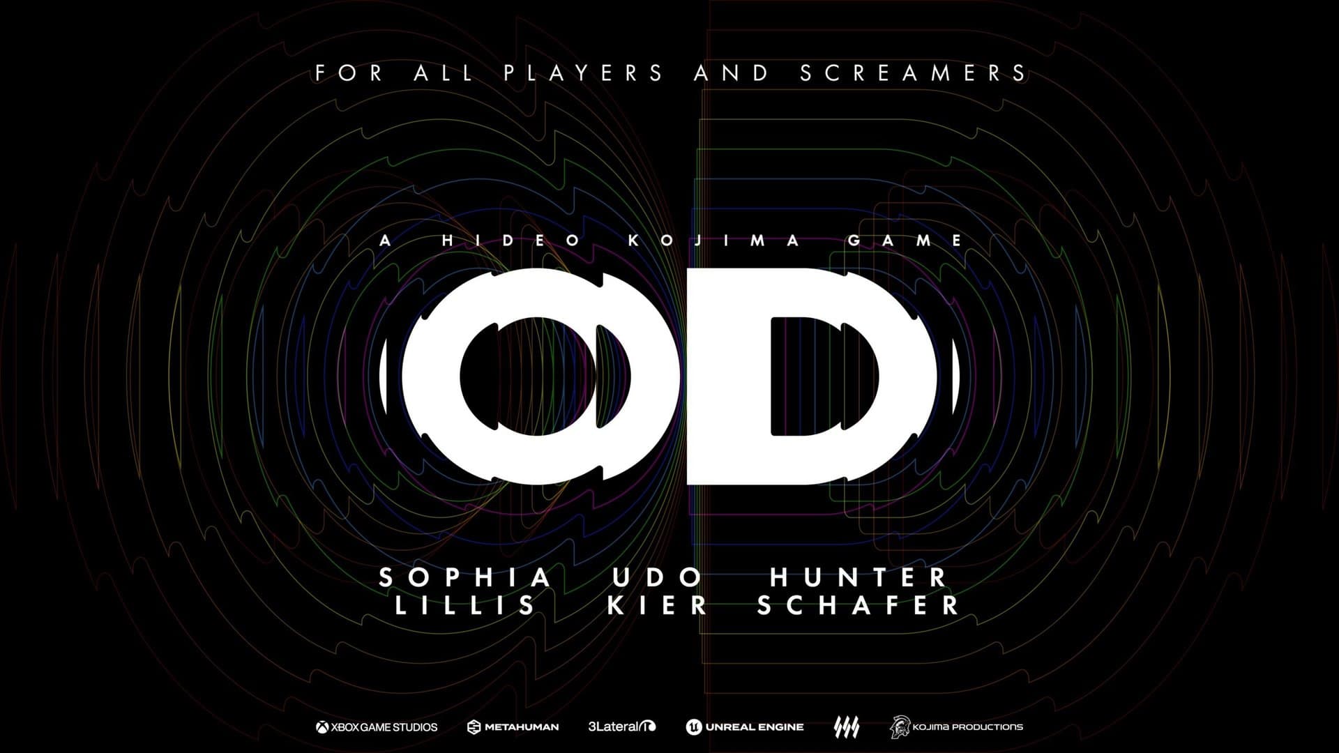 O pôster de OD revelado em 2023, com Sophia Lillis, Udo Kier e Hunter Schafer no elenco.