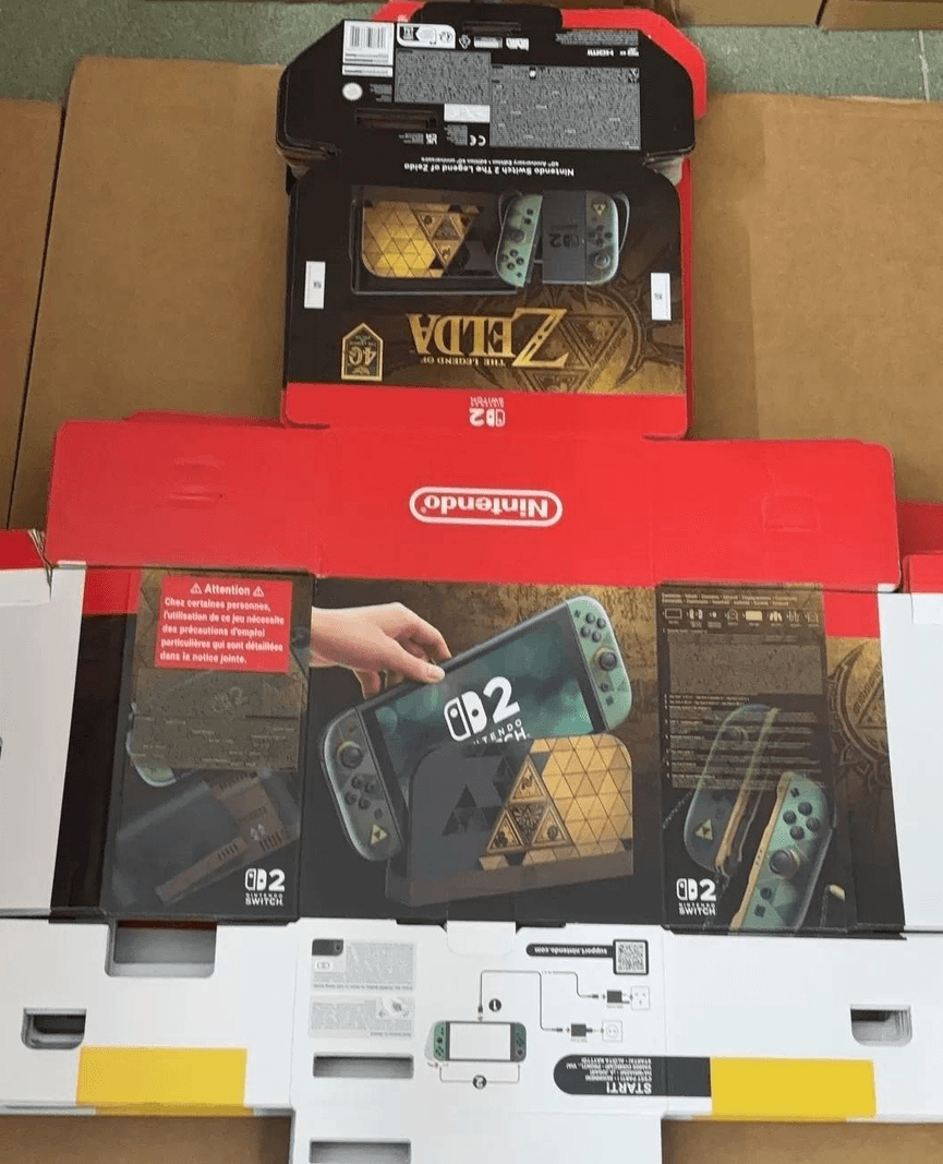 Switch 2 e Pro Controller dos 40 anos de Zelda aparecem em suposto vazamento